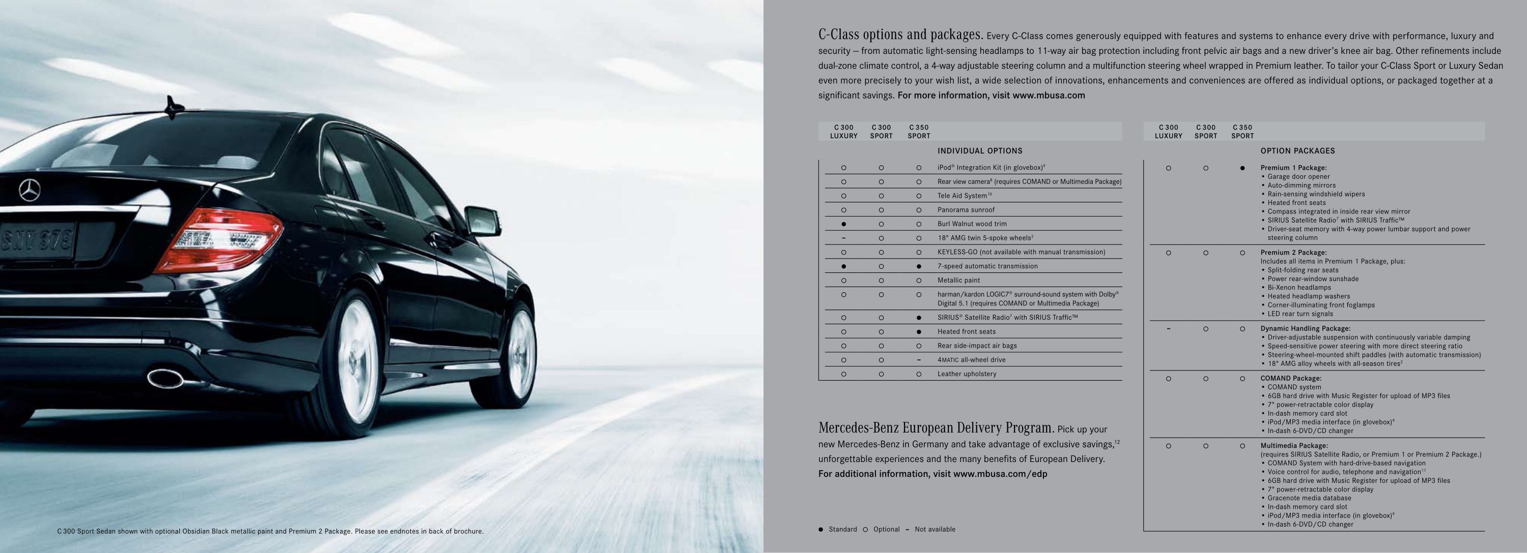 2010 Mercedes-Benz C-Class Brochure Page 4